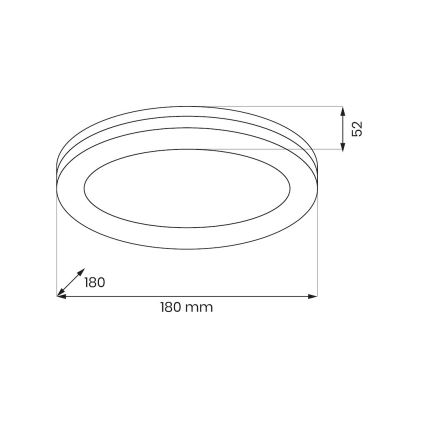 LED-Badezimmer-Deckenleuchte MARLON LED/12W/230V Ø 18 cm IP54 weiß