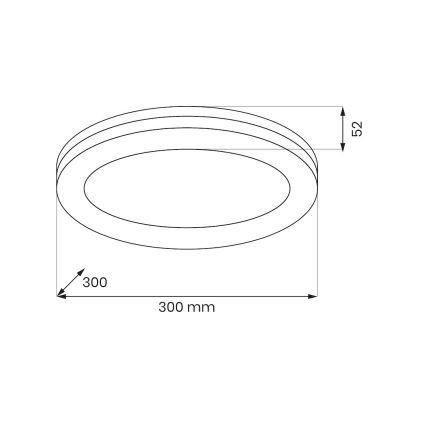 LED-Badezimmer-Deckenleuchte MARLON LED/36W/230V Ø 30 cm IP54 weiß