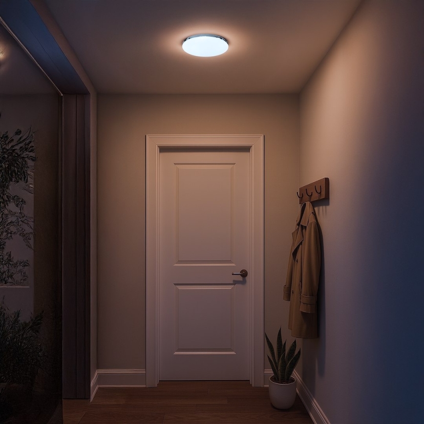 LED-Badezimmer-Deckenleuchte MAYA LED/15W/230V Ø 33 cm IP44 glänzendes Chrom