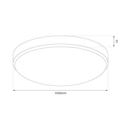 LED-Badezimmer-Deckenleuchte MAYA LED/15W/230V Ø 33 cm IP44 glänzendes Chrom