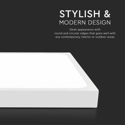 LED Badezimmer-Deckenleuchte mit Sensor LED/24W/230V 4000K IP44 29,5x29,5 cm Weiß