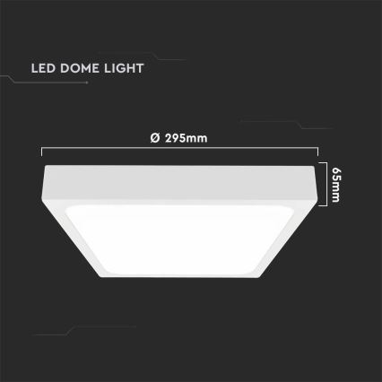 LED Badezimmer-Deckenleuchte mit Sensor LED/24W/230V 4000K IP44 29,5x29,5 cm Weiß