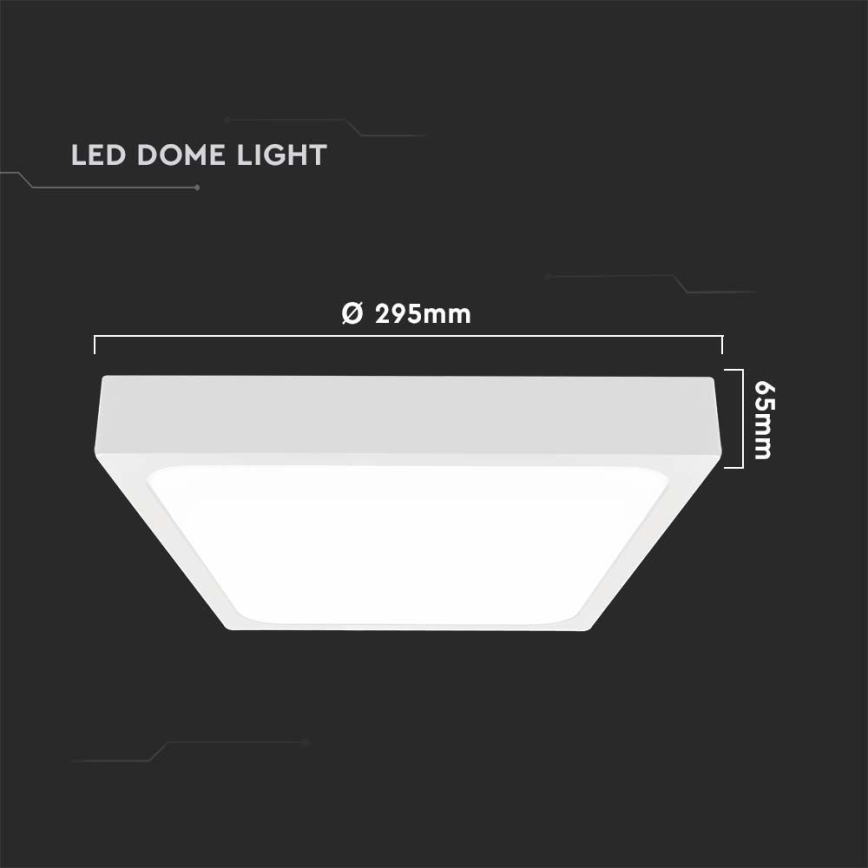LED Badezimmer-Deckenleuchte mit Sensor LED/24W/230V 4000K IP44 29,5x29,5 cm Weiß