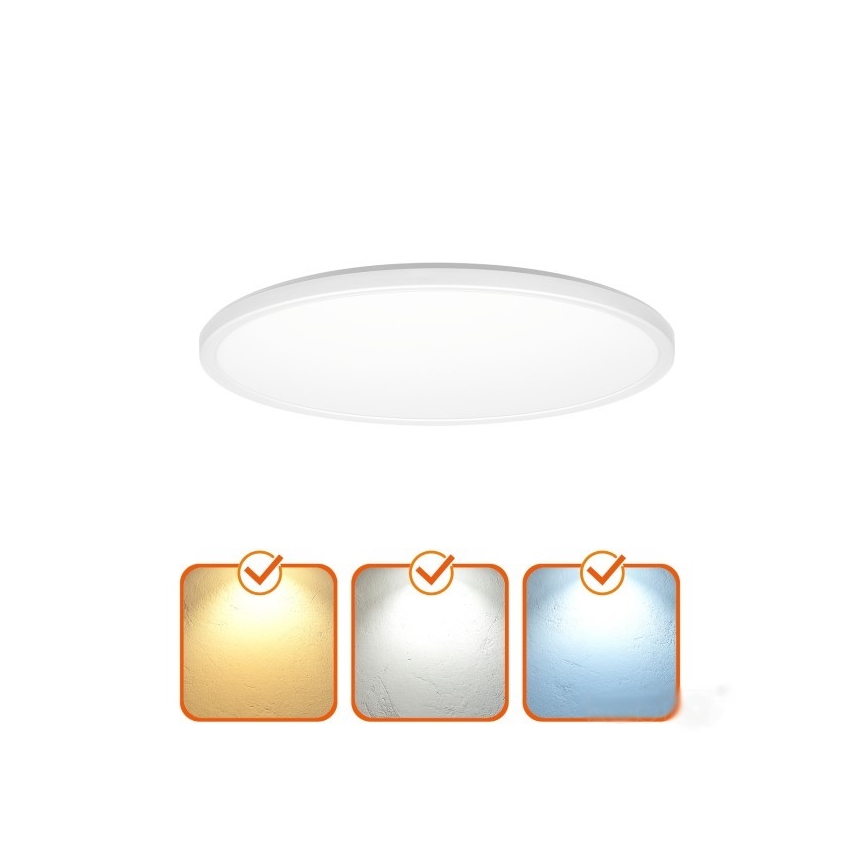 LED Badezimmer-Deckenleuchte NIVERA LED/12W/230V IP54 3000/4000/6000K Ø 22,5 cm Weiß