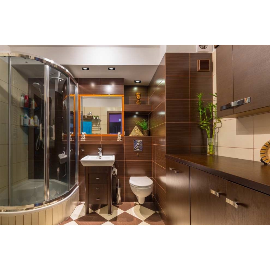 LED Badezimmer-Einbauleuchte BONO LED/5W/230V 3000K IP65 schwarz