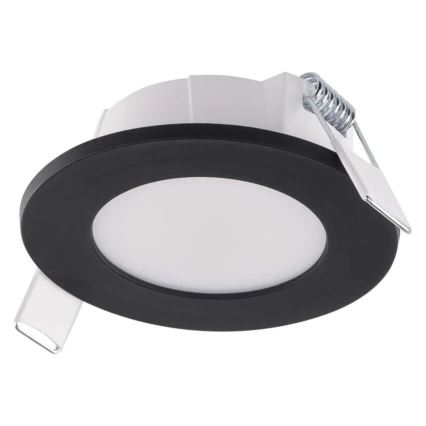 LED Badezimmer-Einbauleuchte LORI LED/4,5W/230V IP65 2700/4000K Ø 8,5 cm Schwarz