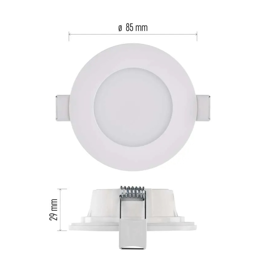 LED Badezimmer-Einbauleuchte LORI LED/4,5W/230V IP65 2700/4000K Ø 8,5 cm Weiß