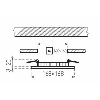 LED Badezimmer-Einbauleuchte VEGA LED/12W/230V 2800K 16,8 cm IP44