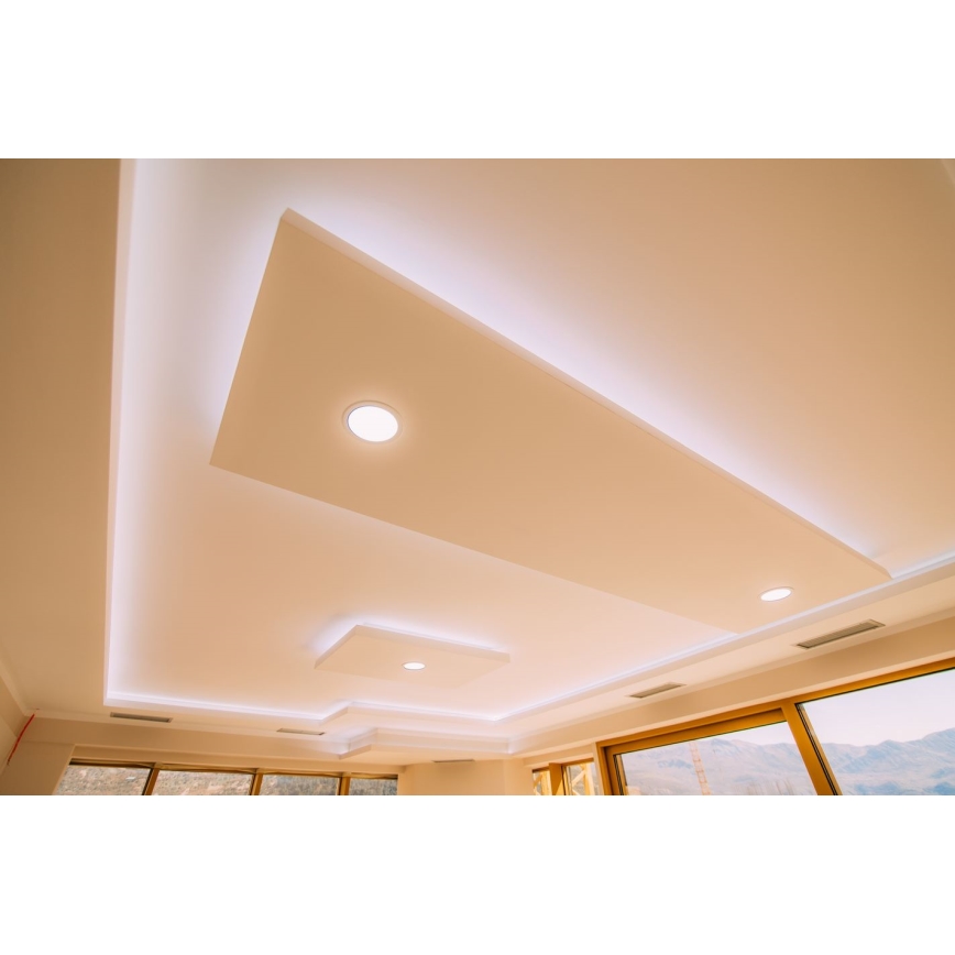 LED-Badezimmer-Einbauleuchte VEGA LED/12W/230V 2800K d 16,8 cm IP44 Schnee weiß