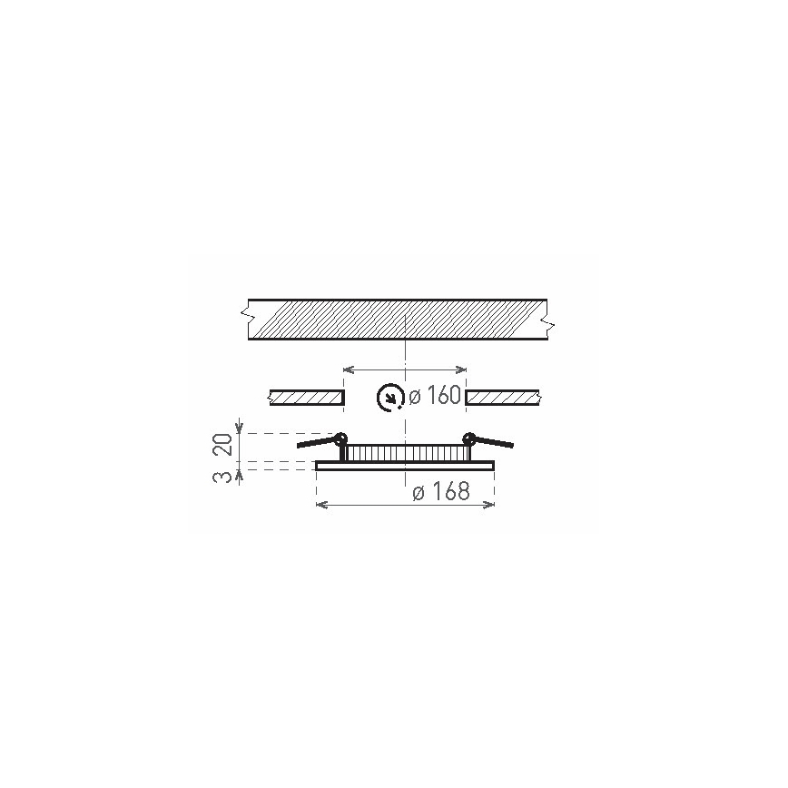 LED-Badezimmer-Einbauleuchte VEGA LED/12W/230V 3800K d 16,8 cm IP44 Schnee weiß