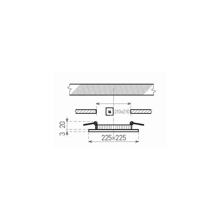 LED Badezimmer-Einbauleuchte VEGA LED/18W/230V 2800K 22,5 cm IP44