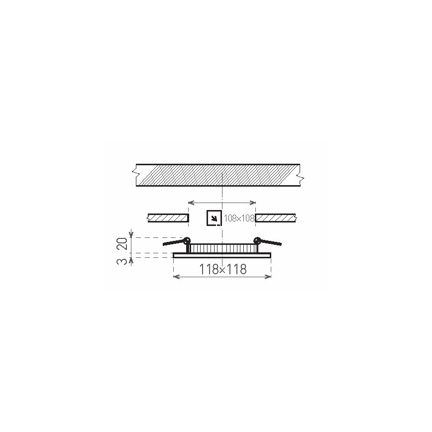 LED-Badezimmer-Einbauleuchte VEGA LED/24W/230V 2800K d 29,8 cm IP44