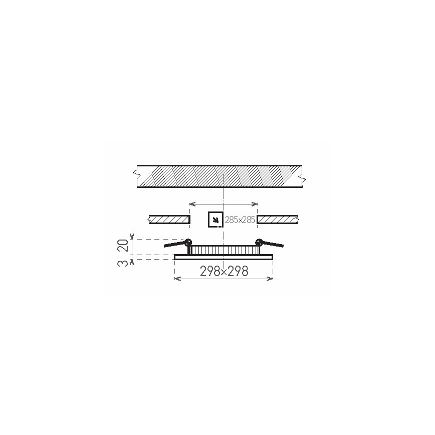 LED-Badezimmer-Einbauleuchte VEGA LED/24W/230V 3800K IP44