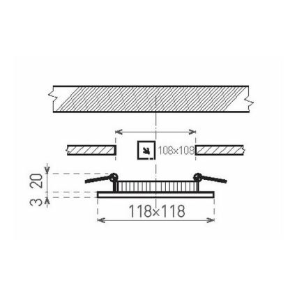 LED-Badezimmer-Einbauleuchte VEGA LED/6W/230V 2800K 11,8 cm IP44