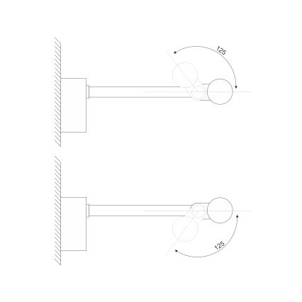 LED-Badezimmer-Spiegelleuchte MIRROR LED/8W/230V 4000K IP44 60 cm schwarz