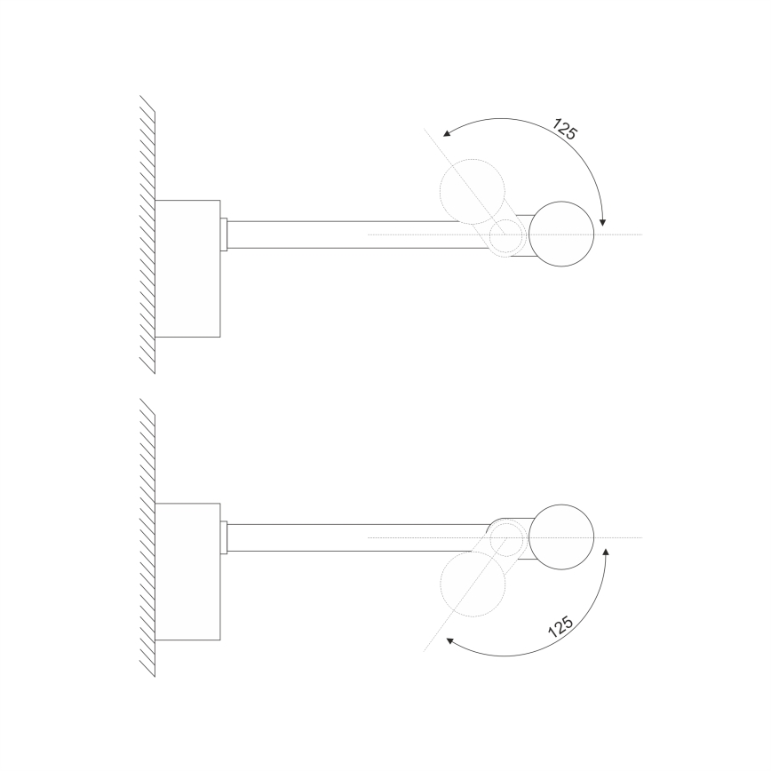 LED-Badezimmer-Spiegelleuchte MIRROR LED/8W/230V 4000K IP44 60 cm schwarz