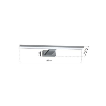LED-Badezimmer-Spiegelleuchte SHINE LED/13,8W/230V 60 cm IP44 Hochglanz-Chrom