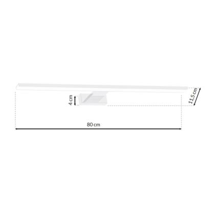 LED Badezimmer-Spiegelleuchte SHINE WHITE LED/15W/230V 80 cm IP44 weiß