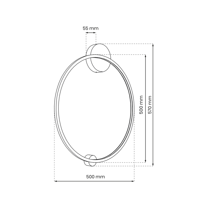 LED-Badezimmer-Wandleuchte SATURNO LED/25W/230V IP44 anthrazit