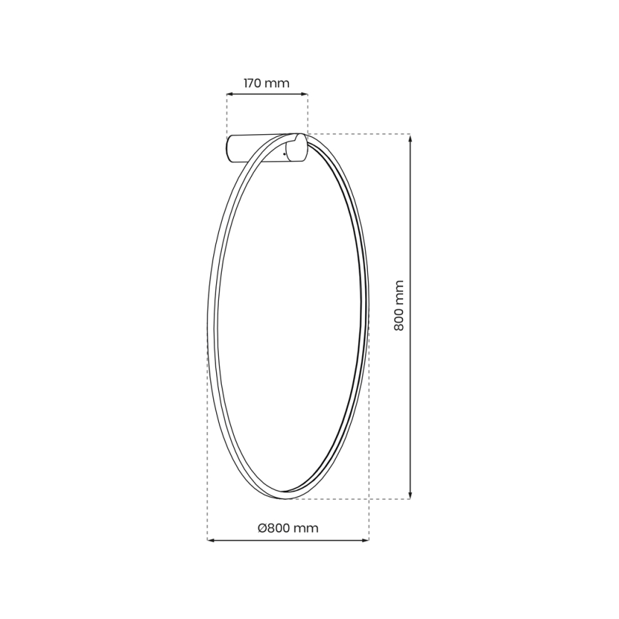 LED-Badezimmer-Wandleuchte SATURNO LED/46W/230V IP44 anthrazit