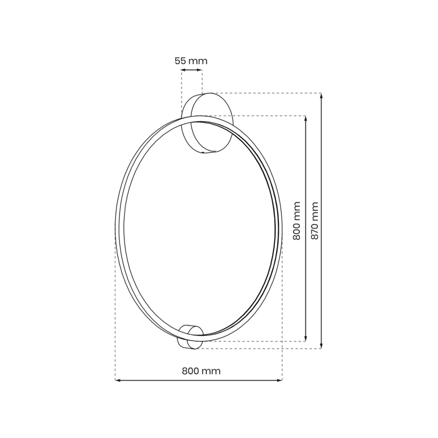 LED-Badezimmer-Wandleuchte SATURNO LED/46W/230V IP44 golden