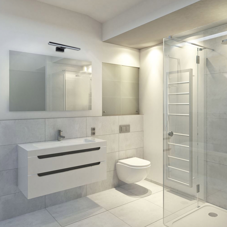 LED-Badezimmer-Wandleuchte SHINE LED/7W/230V 30 cm IP44 schwarz