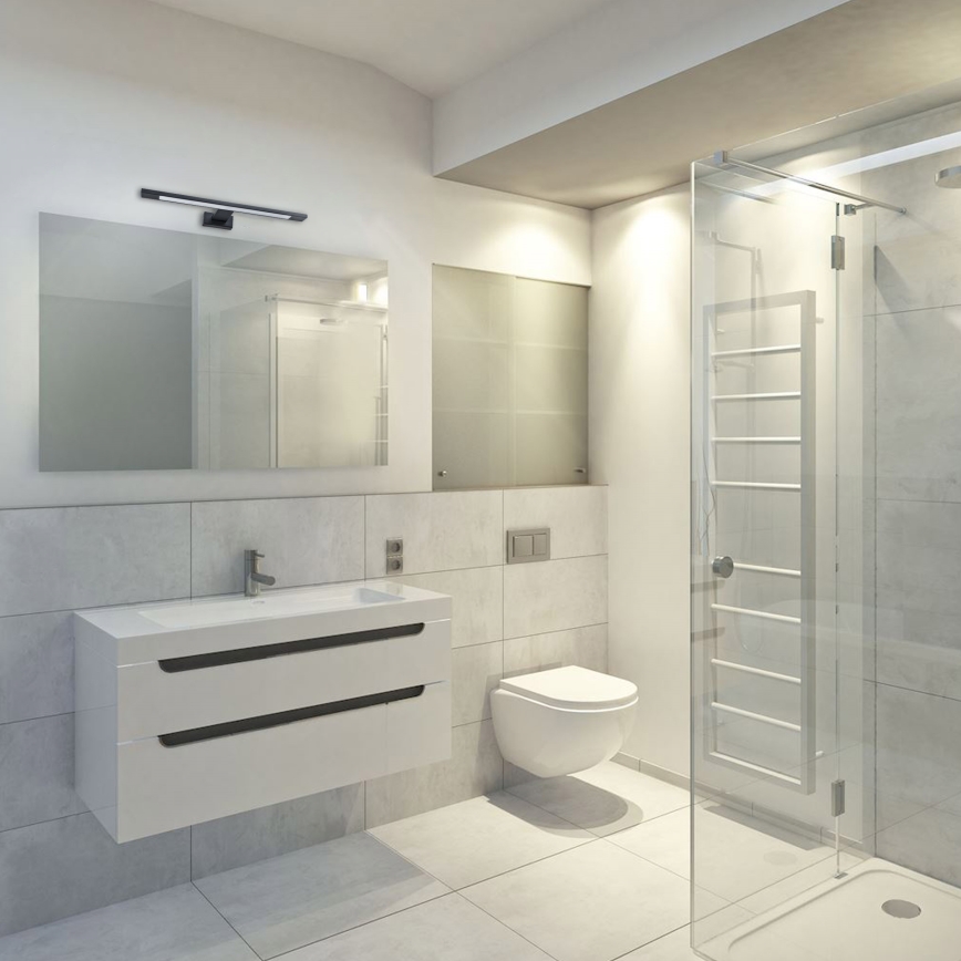 LED-Badezimmer-Wandleuchte SHINE LED/7W/230V 40 cm IP44 schwarz