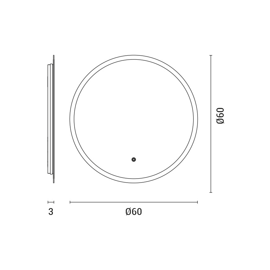 LED-Badezimmerspiegel mit Hintergrundbeleuchtung LED/15W/230V 4000K IP44