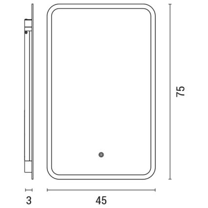 LED-Badezimmerspiegel mit Hintergrundbeleuchtung LED/18W/230V 4000K IP44