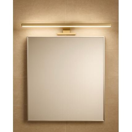 LED Badezimmerspiegelbeleuchtung LED/8W/230V 4000K 50 cm IP44 mattgold
