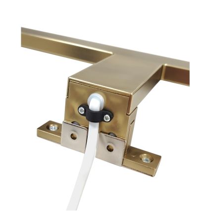 LED Badezimmerspiegelbeleuchtung LED/8W/230V 4000K 50 cm IP44 mattgold