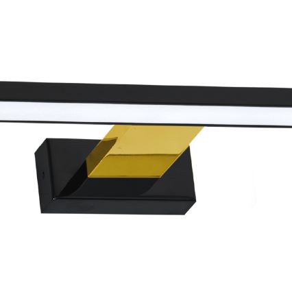 LED-Badezimmerspiegelbeleuchtung SHINE LED/13,8W/230V 60 cm IP44 schwarz/gold