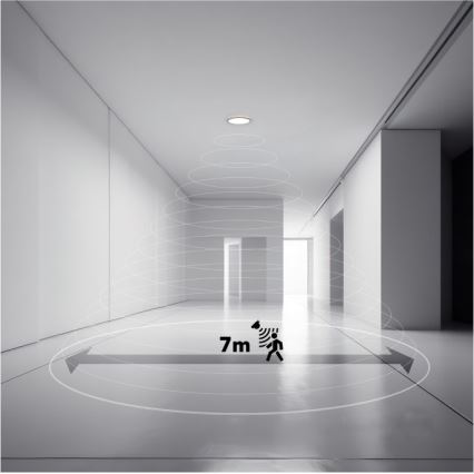 LED Badezimmerleuchte mit Bewegungs- und Dämmerungssensor NIVERA LED/12W/230V IP54 3000/4000/6000K Ø 22,5 cm schwarz + Fernbedienung