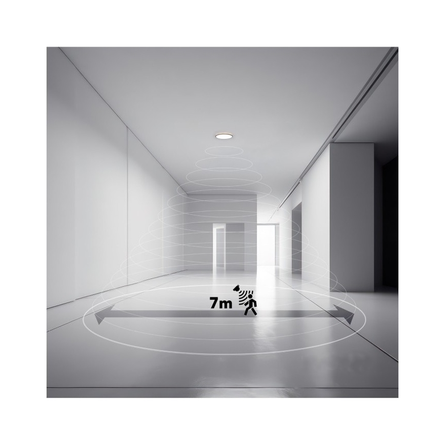 LED Badezimmerleuchte mit Bewegungs- und Dämmerungssensor NIVERA LED/24W/230V IP54 3000/4000/6000K Ø 30 cm weiß + Fernbedienung