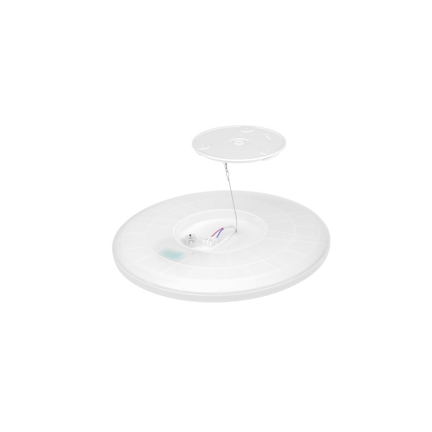 LED-Badezimmerleuchte mit Bewegungs- und Dämmerungssensor NIVERA LED/32W/230V IP54 3000/4000/6000K Ø 42 cm schwarz + Fernbedienung