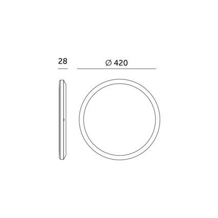 LED-Badezimmerleuchte mit Bewegungs- und Dämmerungssensor NIVERA LED/32W/230V IP54 3000/4000/6000K Ø 42 cm schwarz + Fernbedienung