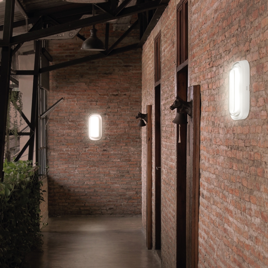 LED Badezimmer-Wandleuchte PASTILO LED/10W/230V 2700/4000/6000K IK10 IP54 Weiß Oval