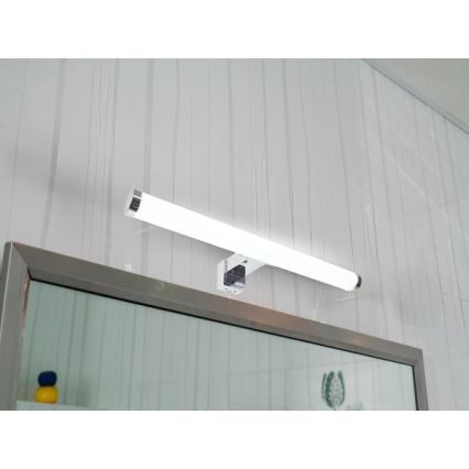 LED-Badspiegelleuchte, 8 W, 230 V, 30 cm, IP44, Hochglanz-Chrom