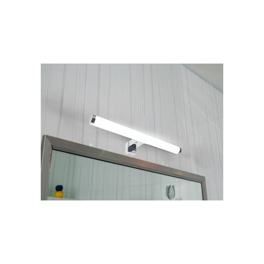LED-Badspiegelleuchte, 8 W, 230 V, 30 cm, IP44, Hochglanz-Chrom
