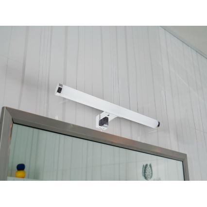 LED-Badspiegelleuchte, 8 W, 230 V, 30 cm, IP44, Hochglanz-Chrom