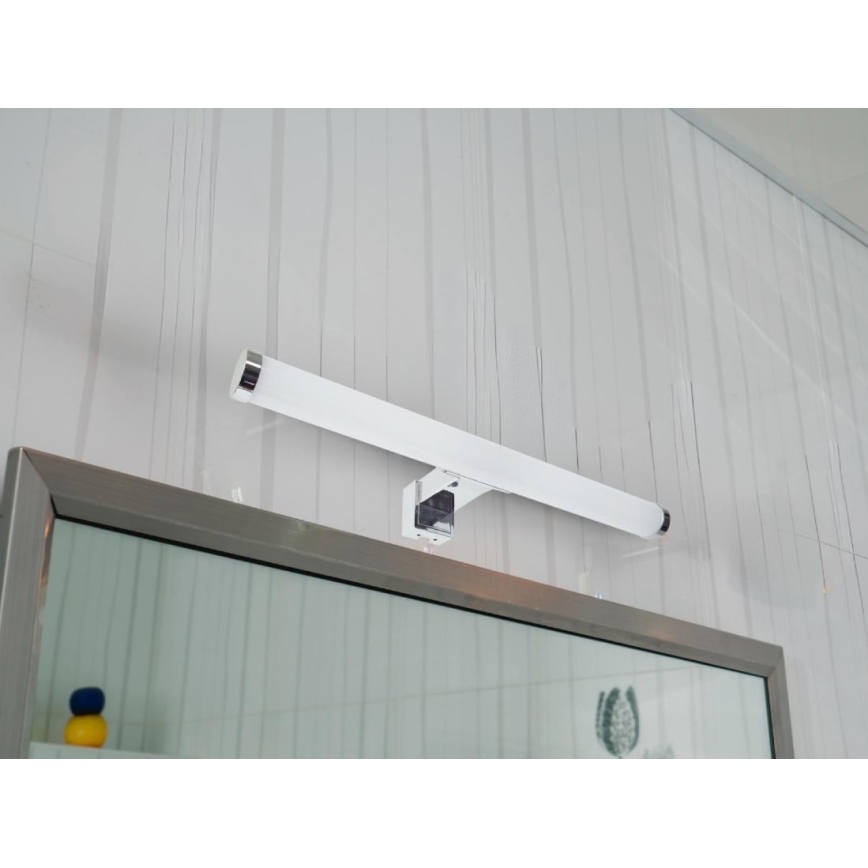 LED-Badspiegelleuchte, 8 W, 230 V, 30 cm, IP44, Hochglanz-Chrom