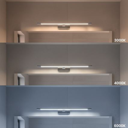 LED-Badspiegelleuchte KLIMT LED/12W/230V 3000/4000/6000K 60 cm IP44 glänzender Chrom
