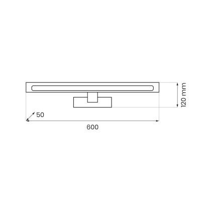 LED-Badspiegelleuchte KLIMT LED/12W/230V 3000/4000/6000K 60 cm IP44 glänzender Chrom