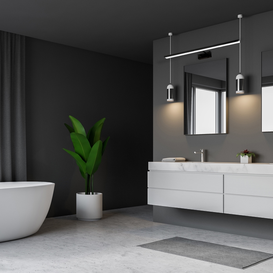 LED-Badspiegelleuchte SHINE BLACK, LED/15W/230V, 80 cm, IP44, schwarz