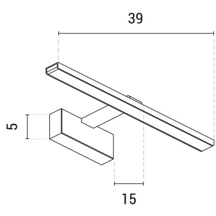 LED-Bilderleuchte LED/9W/230V 3000K 39 cm weiß