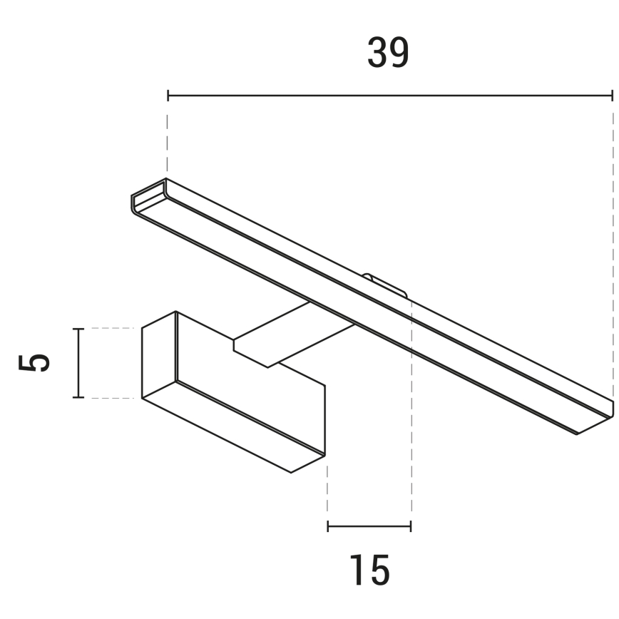 LED-Bilderleuchte LED/9W/230V 3000K 39 cm weiß