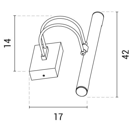 LED-Bilderleuchte LED/9W/230V 3000K 42 cm Chrom