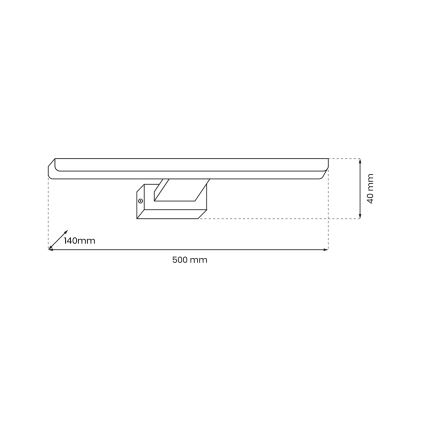 LED-Bilderleuchte PINTO LED/12W/230V golden