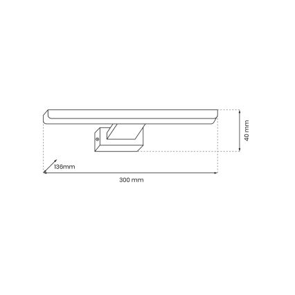 LED-Bilderleuchte PINTO LED/7W/230V golden