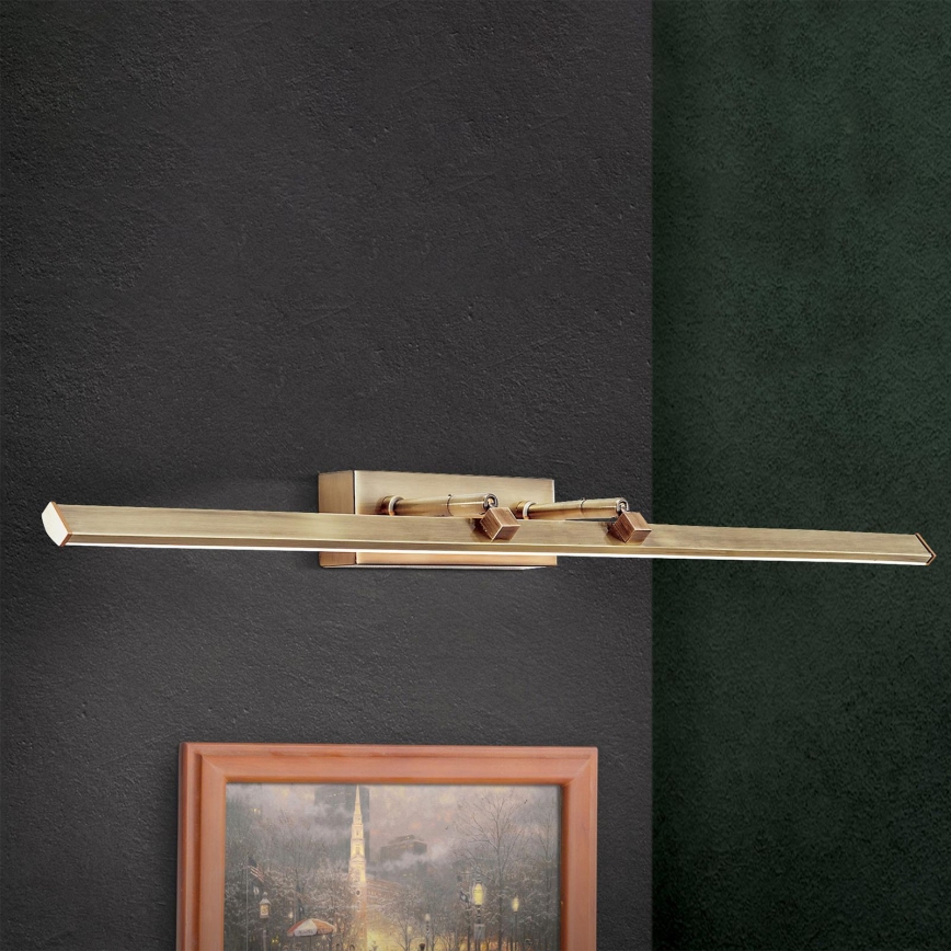 LED-Bilderleuchte PUBLIO LED/15W/230V 75 cm golden/Patina